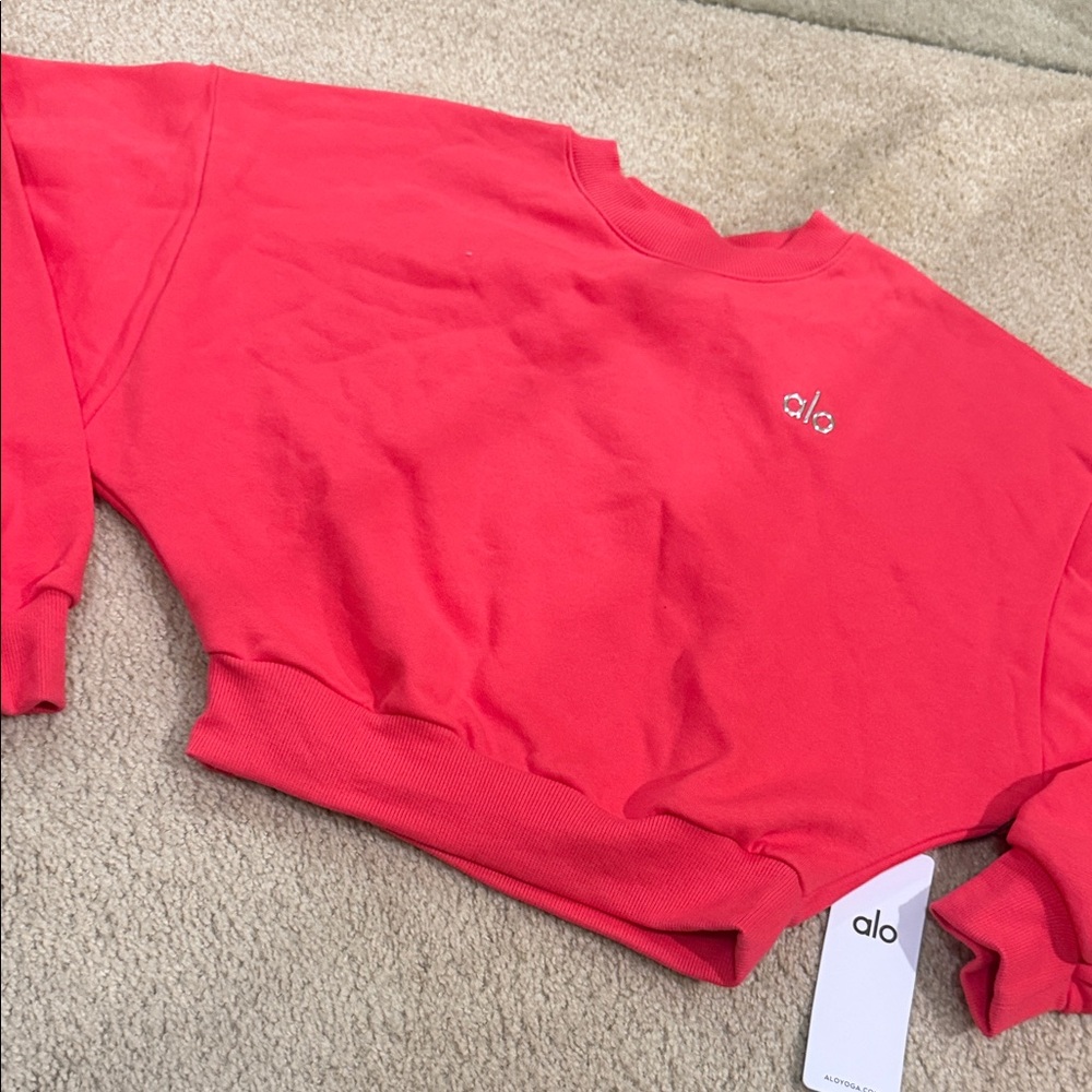 ALO Yoga Candy Red Crewneck